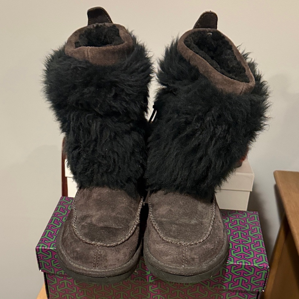 UGG Brown and Black Ankle Boots